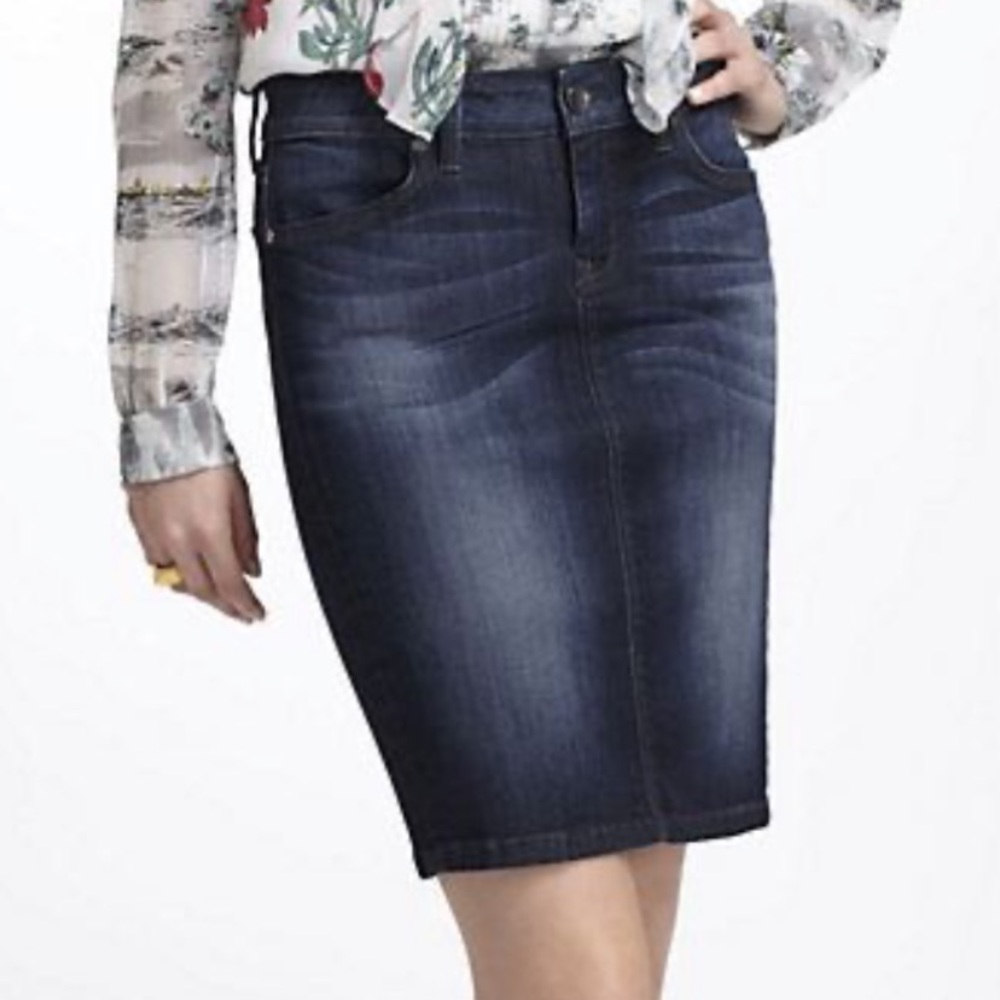 Anthropologie Stretchy Jean Skirt